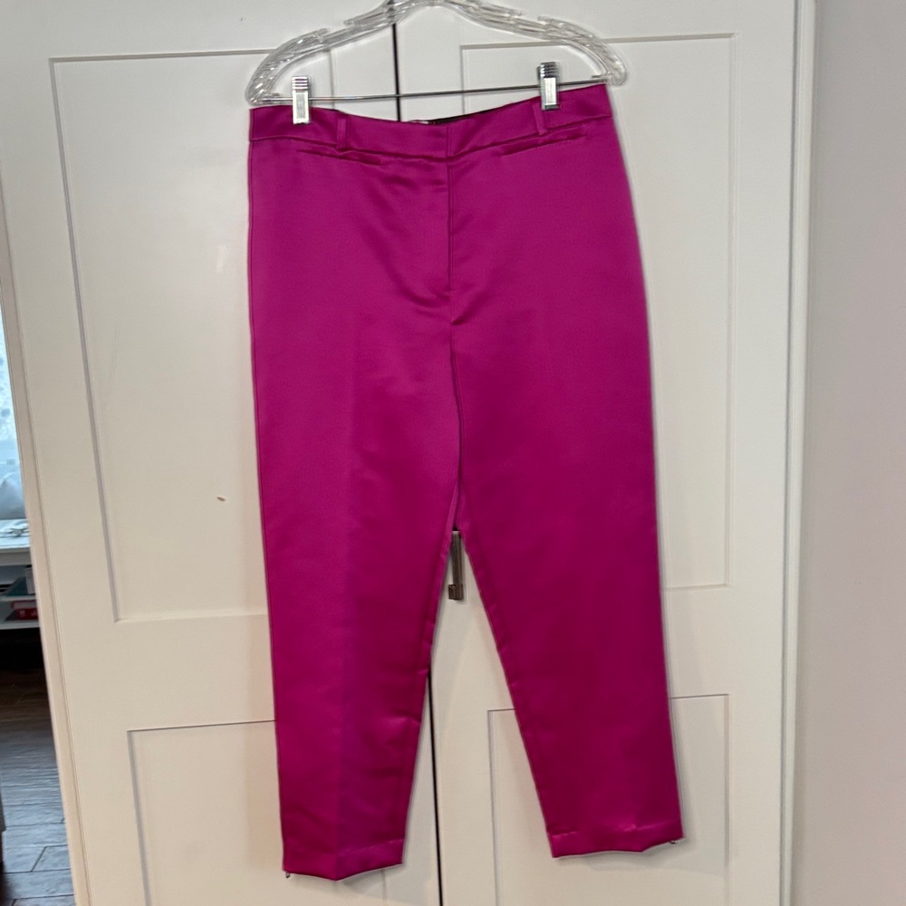 Milly Fuchsia Ankle Pants with zippers at the ankle-NWT